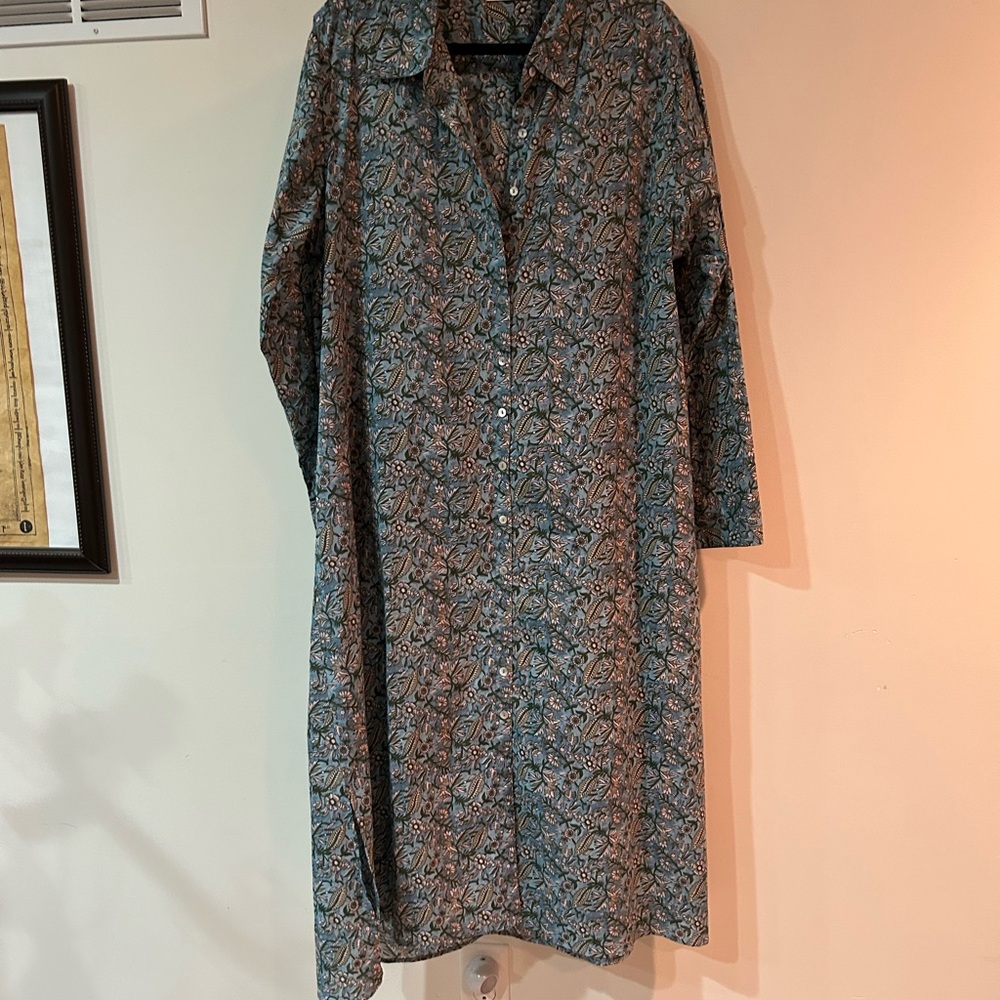 Natural Life Blue Floral Long Sleeve Dress